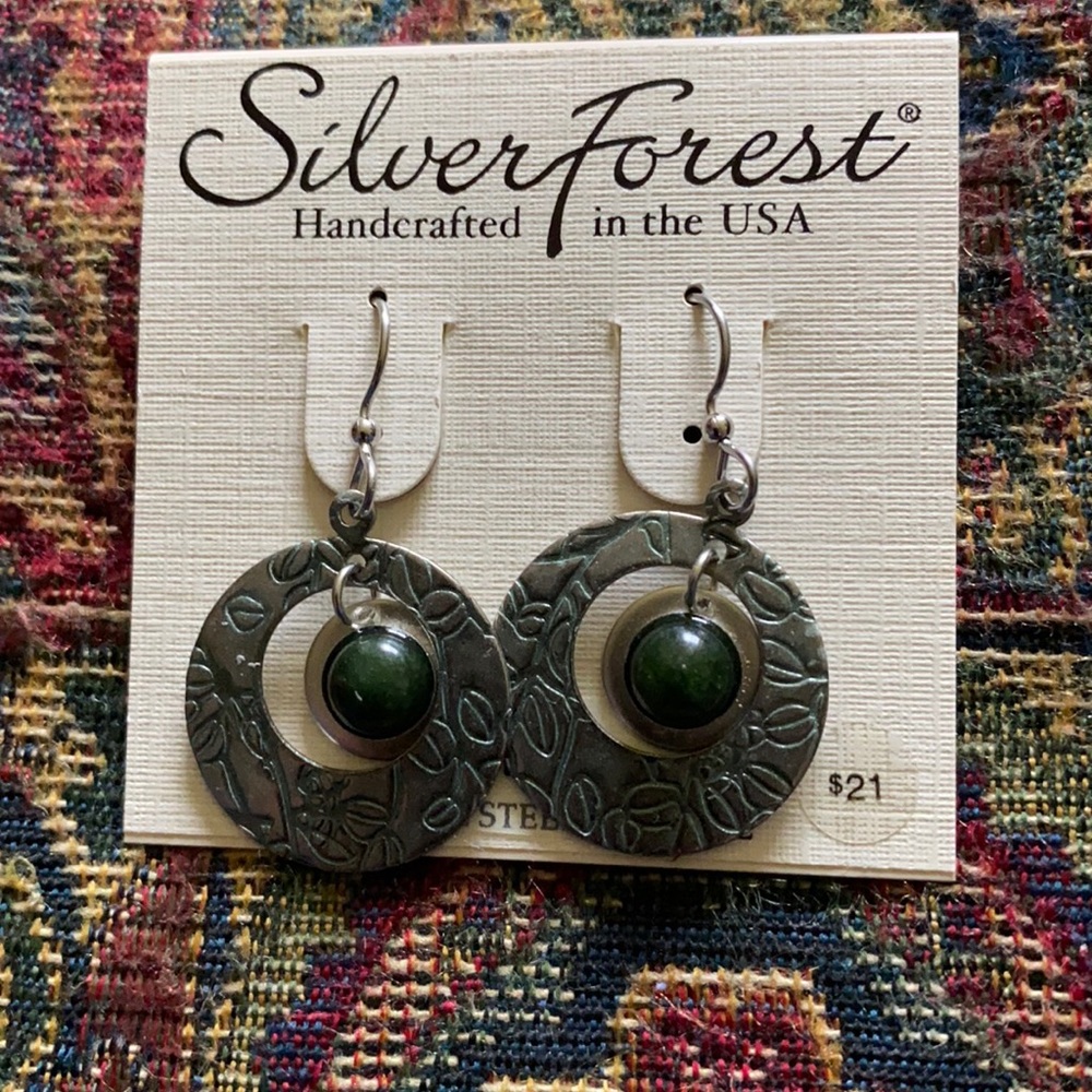 Silver Forest earrings